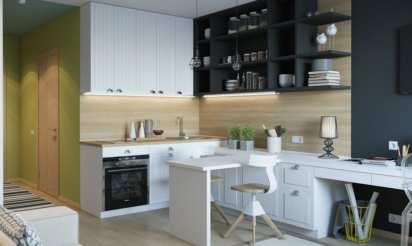 طراحی دکوراسیون آشپزخانه مدرن کوچک