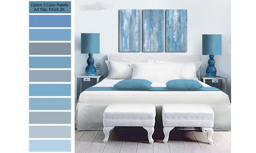 رنگ بندی اتاق خواب نیلی