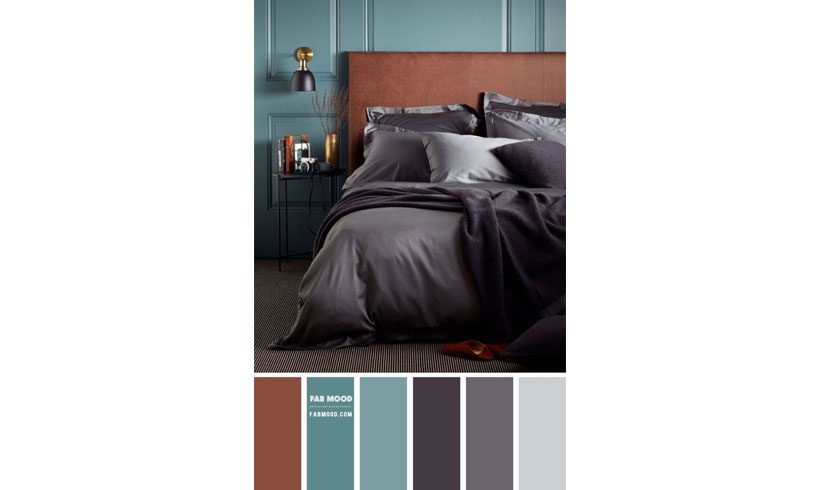 رنگ بندی قهوه ای و خاکستری اتاق خواب عروس