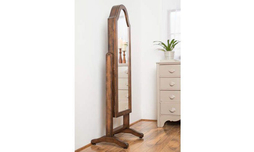 عکس آینه قدی چوبی ساده