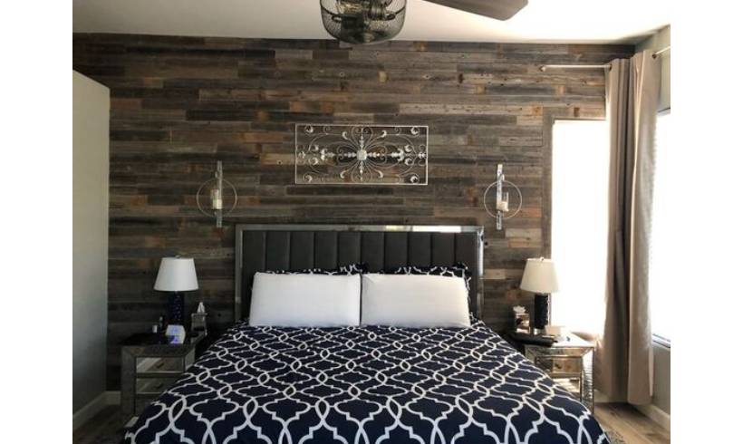 دیوار چوب برای اتاق خواب