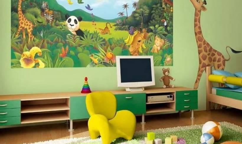 اتاق سبز رنگ برای کودک