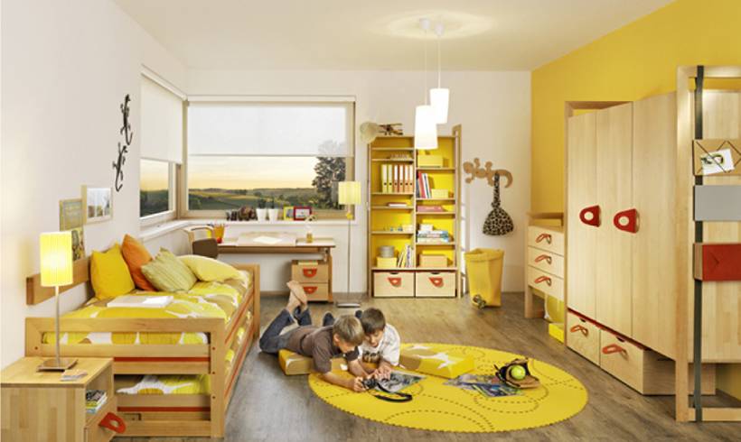 رنگ زرد اتاق کودک