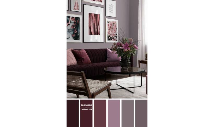 ترکیب رنگ طوسی و بنفش در خانه
