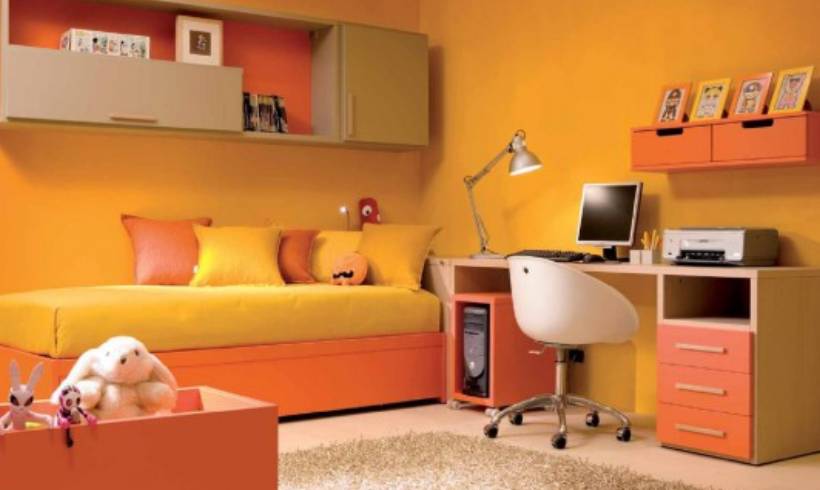 رنگ نارنجی اتاق کودک از نظر روانشناسی
