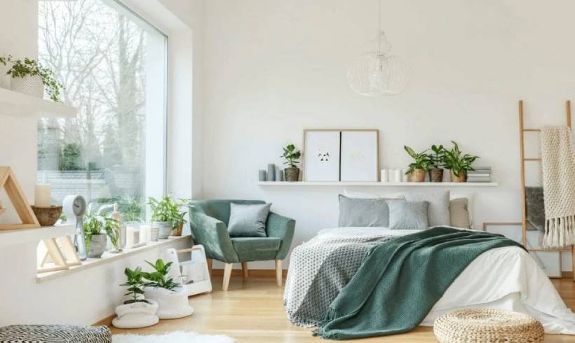 اتاق سفید و سبز اسکاندیناوی