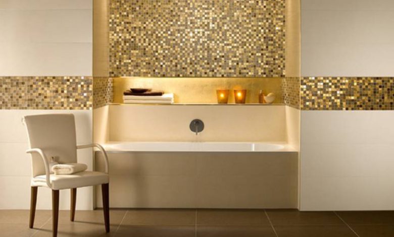 طراحی دکوراسیون سرویس بهداشتی و حمام طلایی
