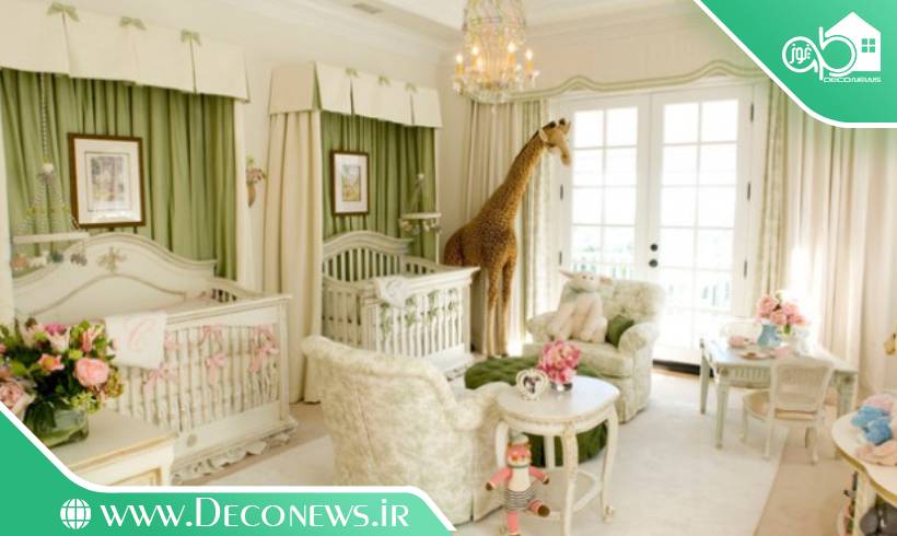 تزئین اتاق دختر دوقلو نوزاد