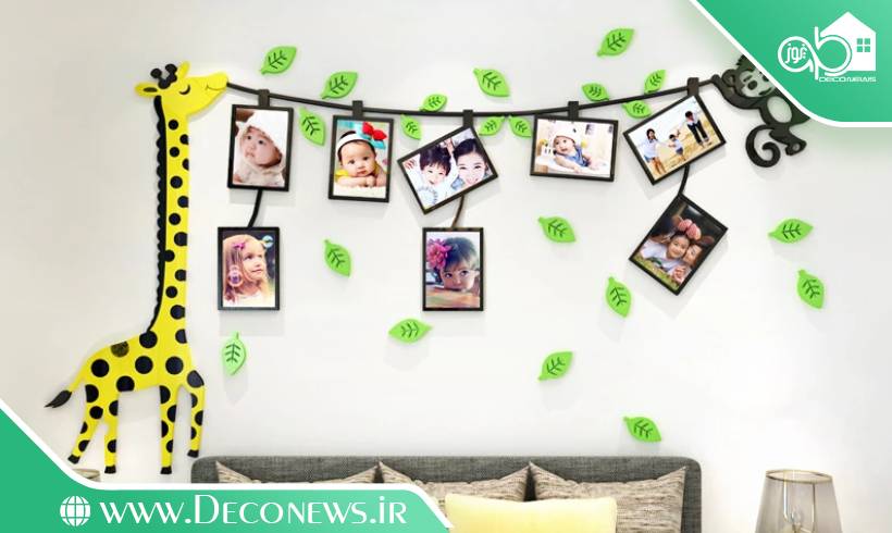 طراحی دیوار اتاق کودک با عکس