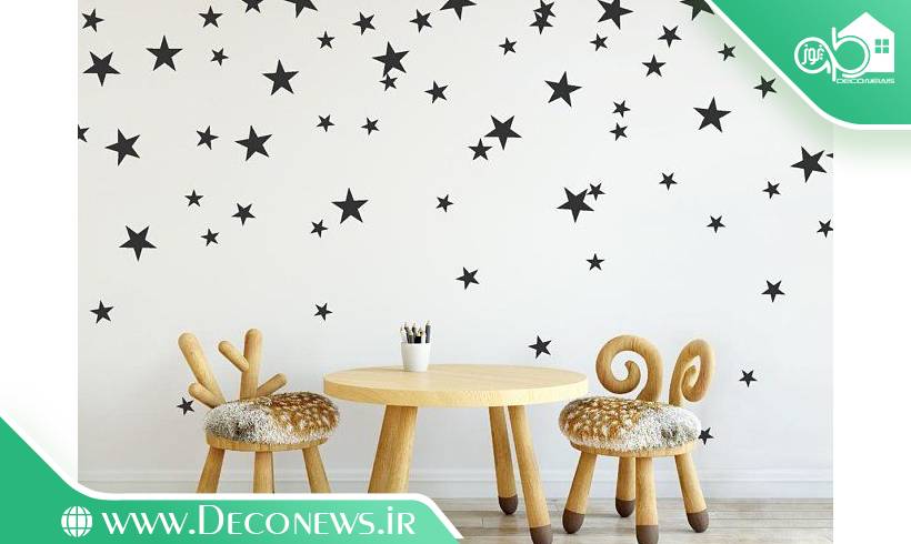 تزیین دیوار اتاق بچه با ستاره