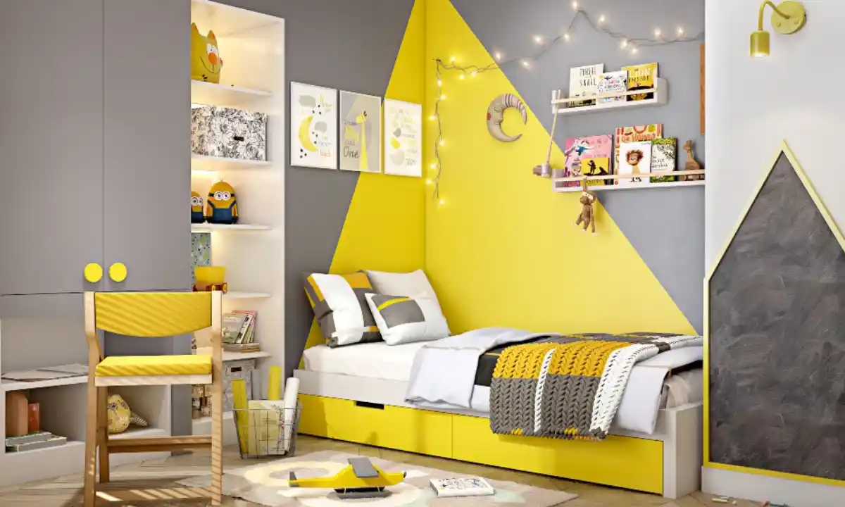 اتاق پسرانه زرد