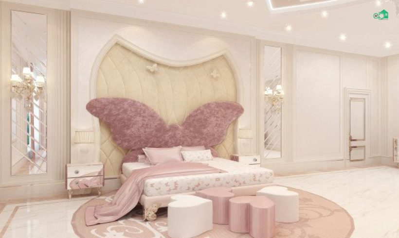 طراحی اتاق خواب دخترانه نوجوان لاکچری
