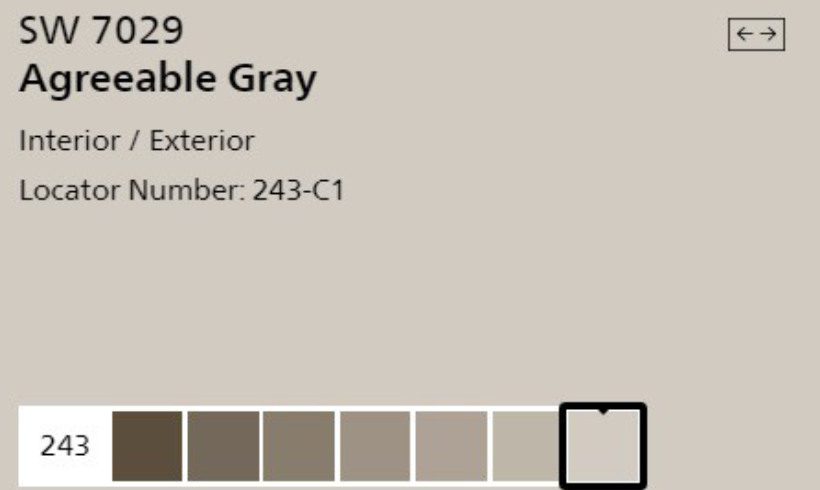رنگ خاکستری مطبوع شروین ویلیامز (Agreeable Gray)