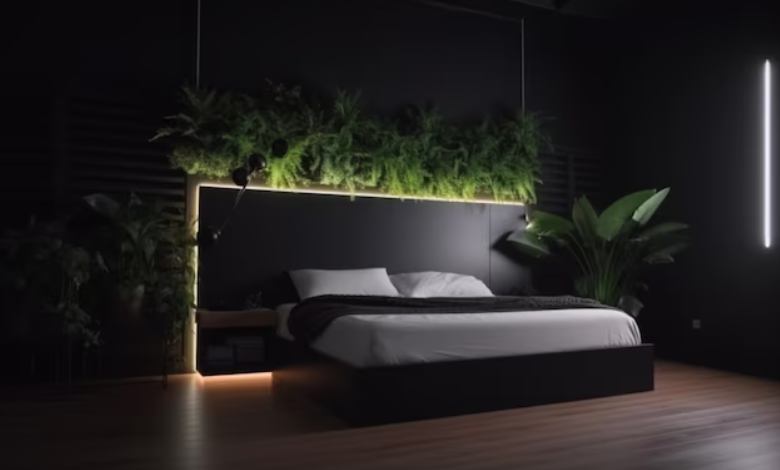 دیوار سبز در اتاق خواب