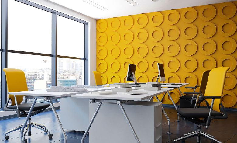 ترکیب زرد با طوسی برای دفتر کار